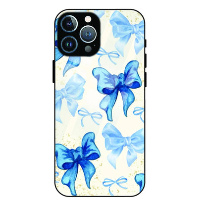 Soft Blue Bowcore - Glass Case For Apple iPhone 12 Pro