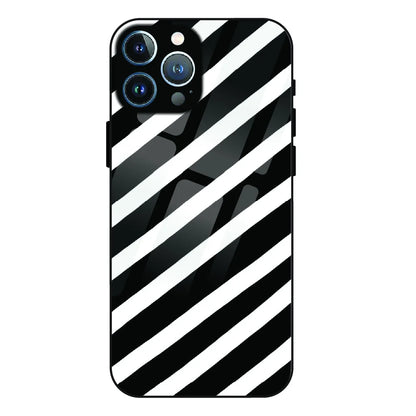 Monochrome Flame Art - Glass Case For Apple iPhone 12 Pro
