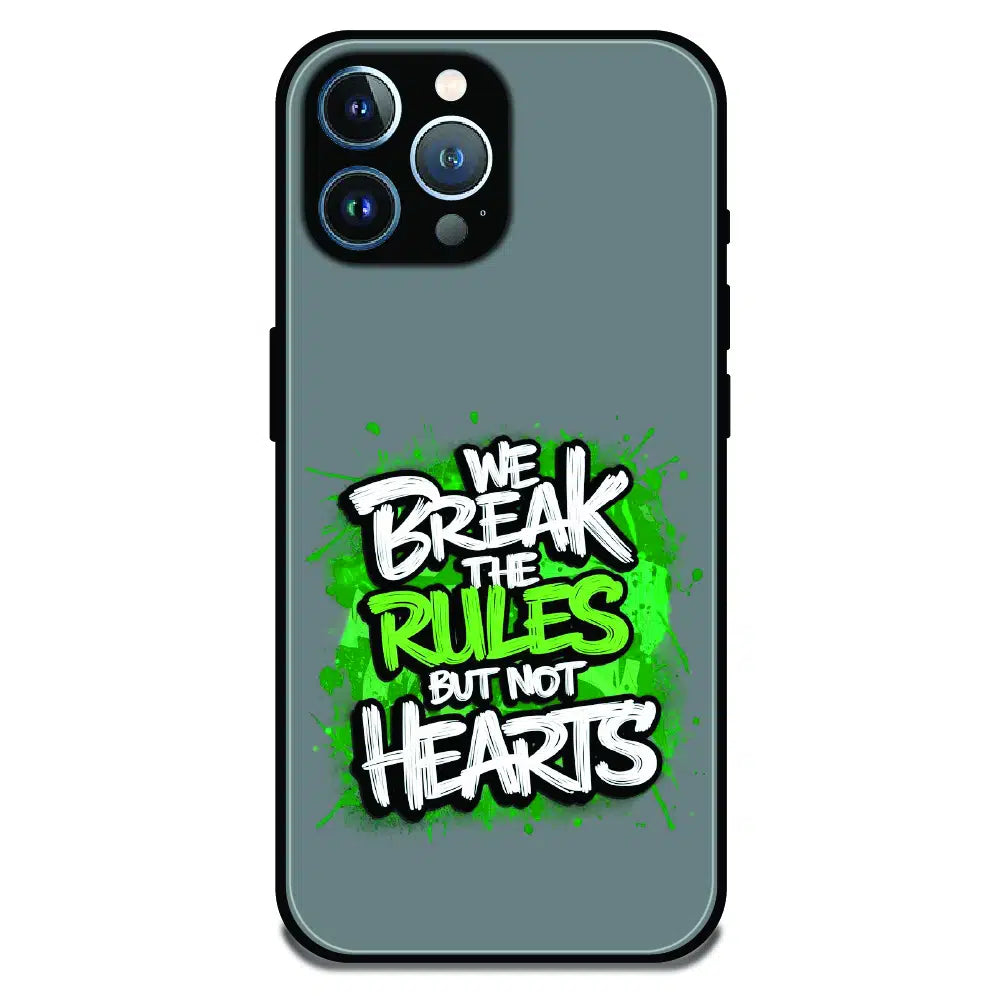 Break the Rules Quote - Glossy Metal Silicone Case For Apple iPhone 12 Pro