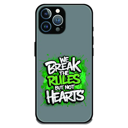 Break the Rules Quote - Glossy Metal Silicone Case For Apple iPhone 12 Pro