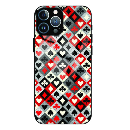 Classic Card Symbols - Glass Case For Apple iPhone 12 Pro