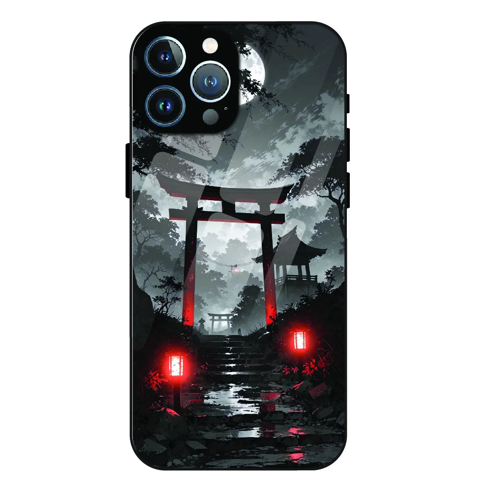 Midnight Torii Forest - Glass Case For Apple iPhone 12 Pro