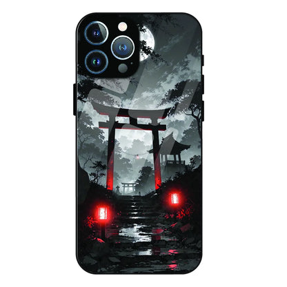 Midnight Torii Forest - Glass Case For Apple iPhone 12 Pro