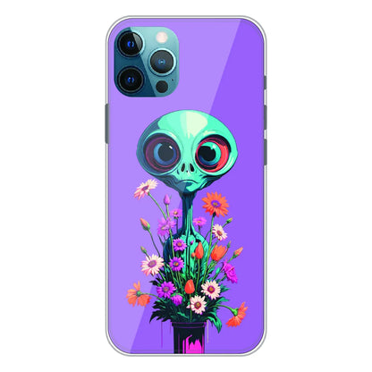 Floral Alien Fantasy - Printed Silicone Case For Apple iPhone 12 Pro