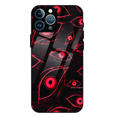 Crimson Eyes Chaos - Glass Case For Apple iPhone 12 Pro