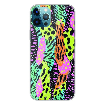 Colorful Artistic Paint Splash - Printed Silicone Case For Apple iPhone 12 Pro
