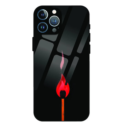 Burning Match - Glass Case For Apple iPhone 12 Pro