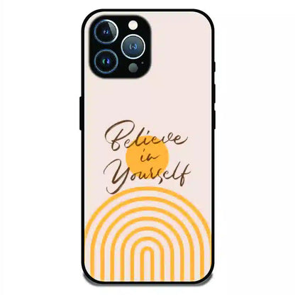 Believe in Yourself Minimal - Glossy Metal Silicone Case For Apple iPhone 12 Pro