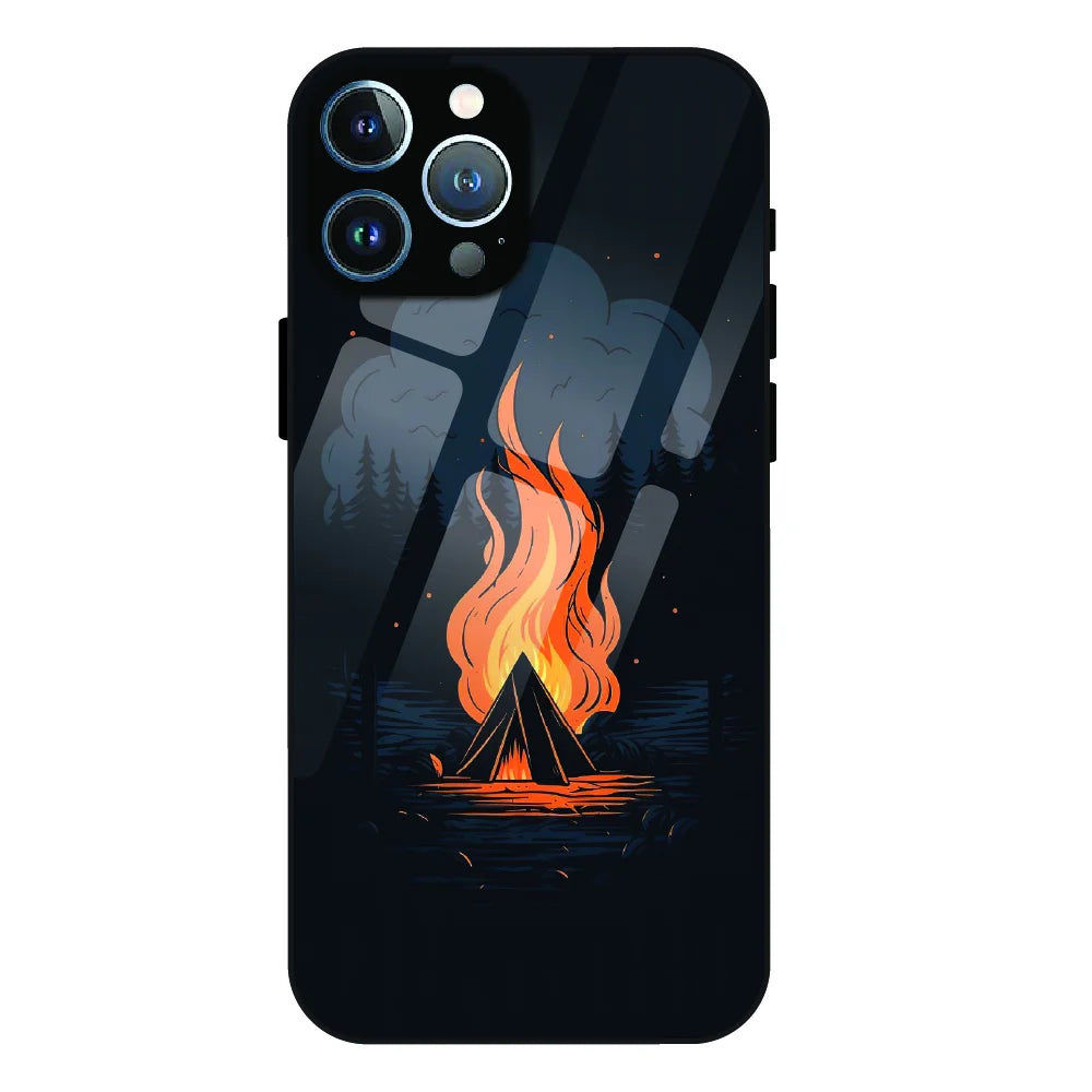Midnight Campfire Adventure - Glass Case For Apple iPhone 12 Pro