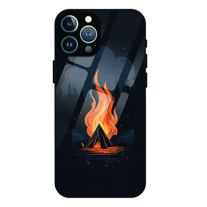 Midnight Campfire Adventure - Glass Case For Apple iPhone 12 Pro