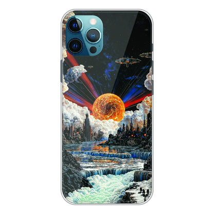 Cosmic Fantasy Sun Landscape - Printed Silicone Case For Apple iPhone 12 Pro