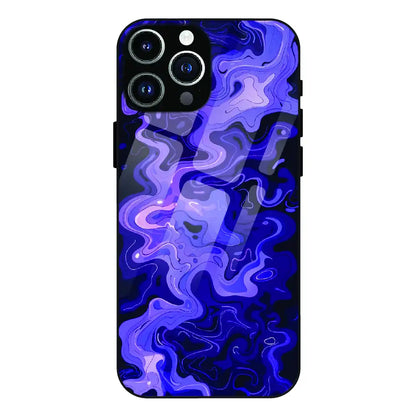 Purple Wave Abstract - Glass Case For Apple iPhone 12 Pro Max