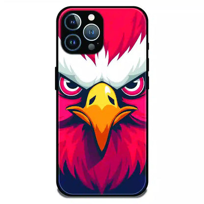 Fierce Eagle Power Art - Glossy Metal Silicone Case For Apple iPhone 12 Pro Max
