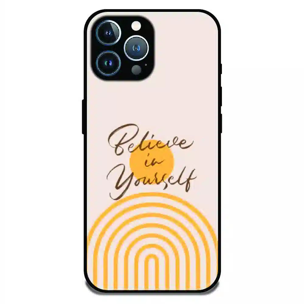 Believe in Yourself Minimal - Glossy Metal Silicone Case For Apple iPhone 12 Pro Max