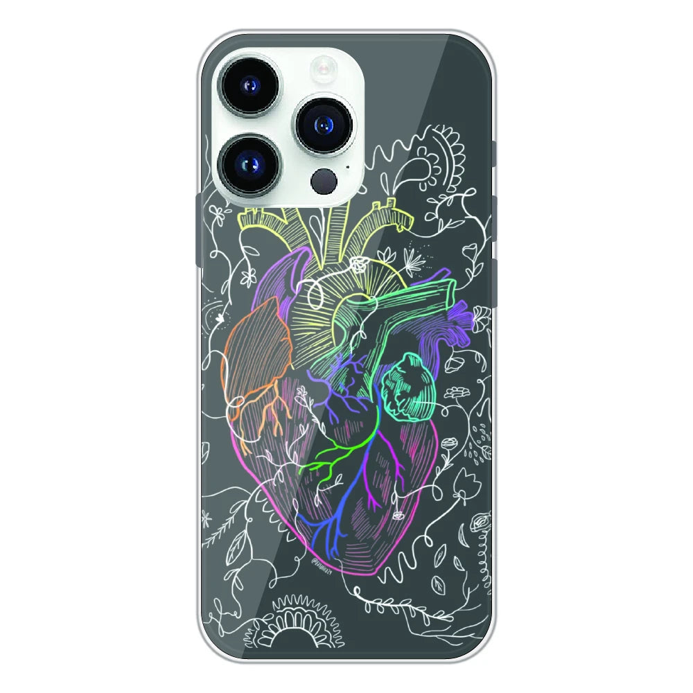 Anatomical Heart Line Art - Printed Silicone Case For Apple iPhone 12 Pro Max