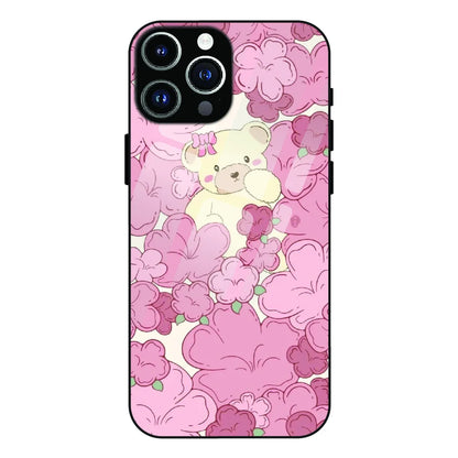 Blush Teddy Floral - Glass Case For Apple iPhone 12 Pro Max