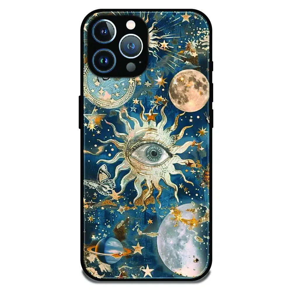 Mystic Cosmic Eye Galaxy - Glossy Metal Silicone Case For Apple iPhone 12 Pro Max