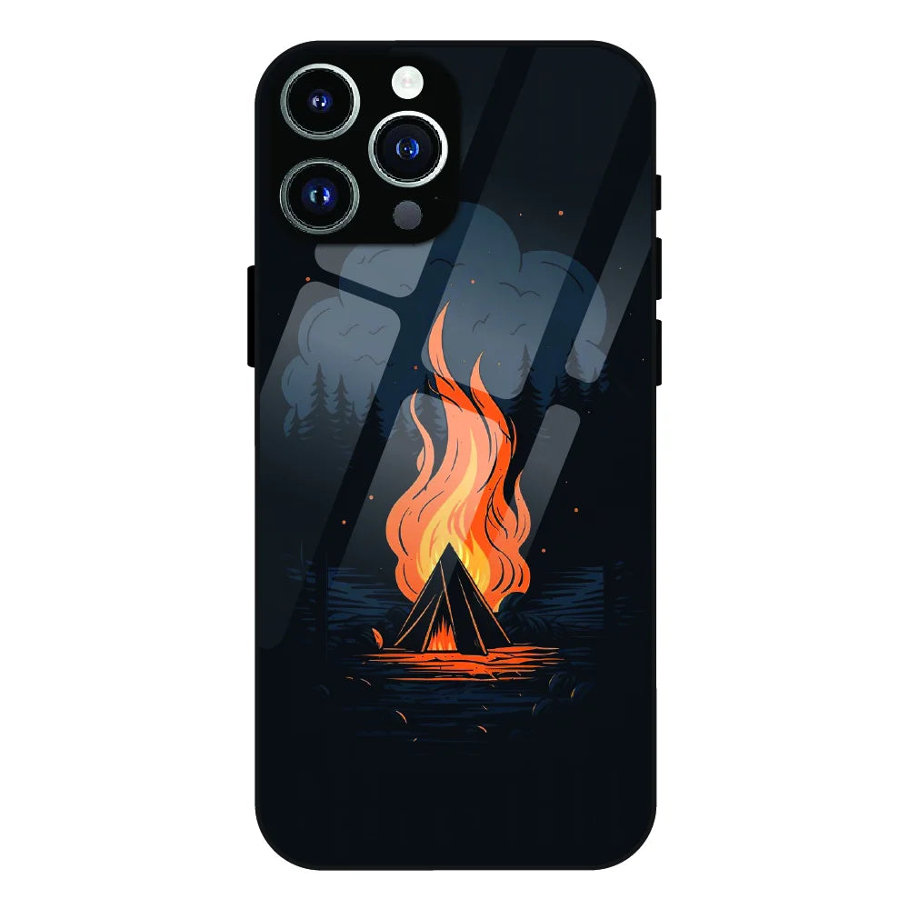 Midnight Campfire Adventure - Glass Case For Apple iPhone 12 Pro Max