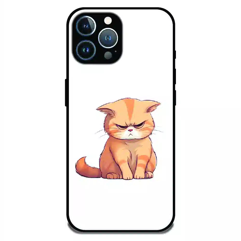 Grumpy Ginger Cat - Glossy Metal Silicone Case For Apple iPhone 12 Pro Max