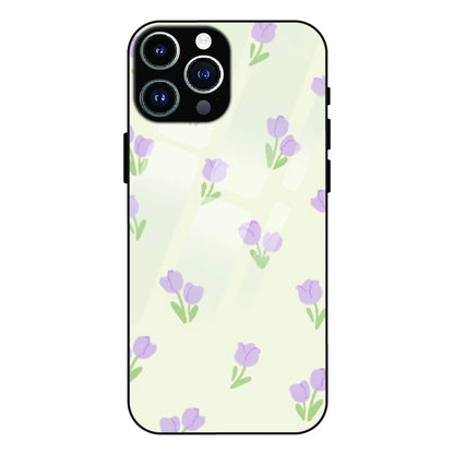 Minimal Tulip Pattern - Glass Case For Apple iPhone 12 Pro Max