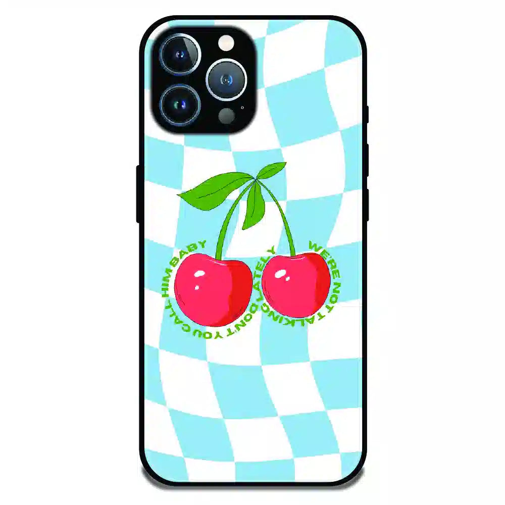 Cherry Pop Checkerboard - Glossy Metal Silicone Case For Apple iPhone 12 Pro Max