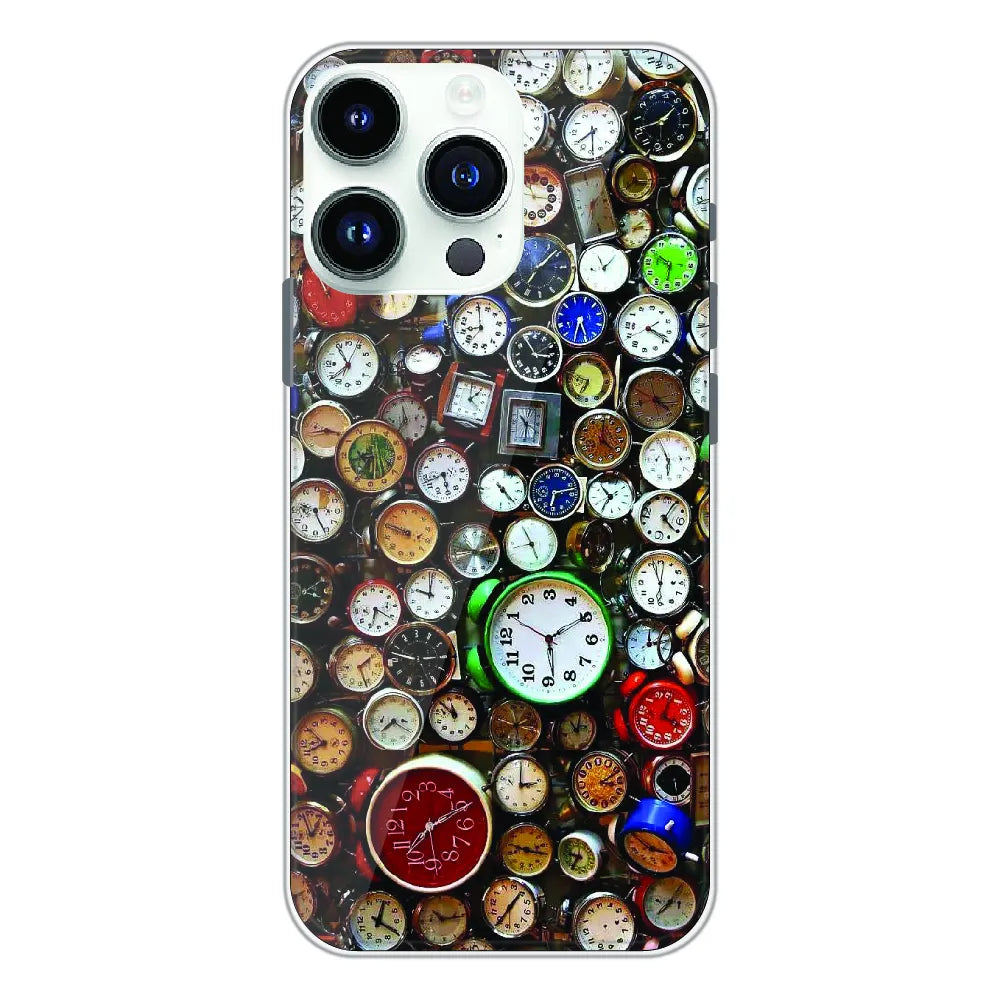 Retro Timepiece Pattern - Printed Silicone Case For Apple iPhone 12 Pro Max