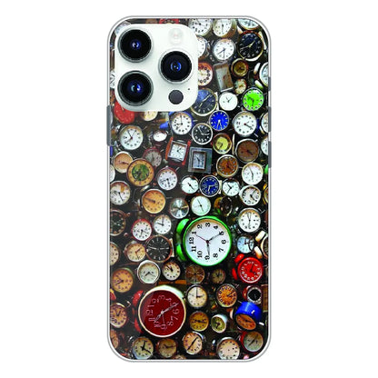 Retro Timepiece Pattern - Printed Silicone Case For Apple iPhone 12 Pro Max