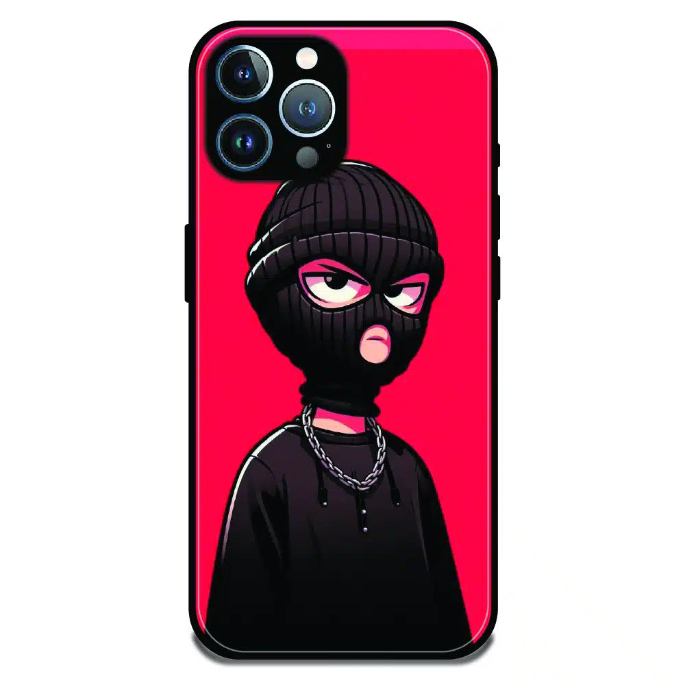Masked Rebel Street Art - Glossy Metal Silicone Case For Apple iPhone 12 Pro Max