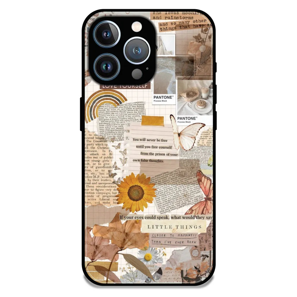 Aesthetic Butterfly & Sunflower - Glossy Metal Silicone Case For Apple iPhone 12 Pro Max