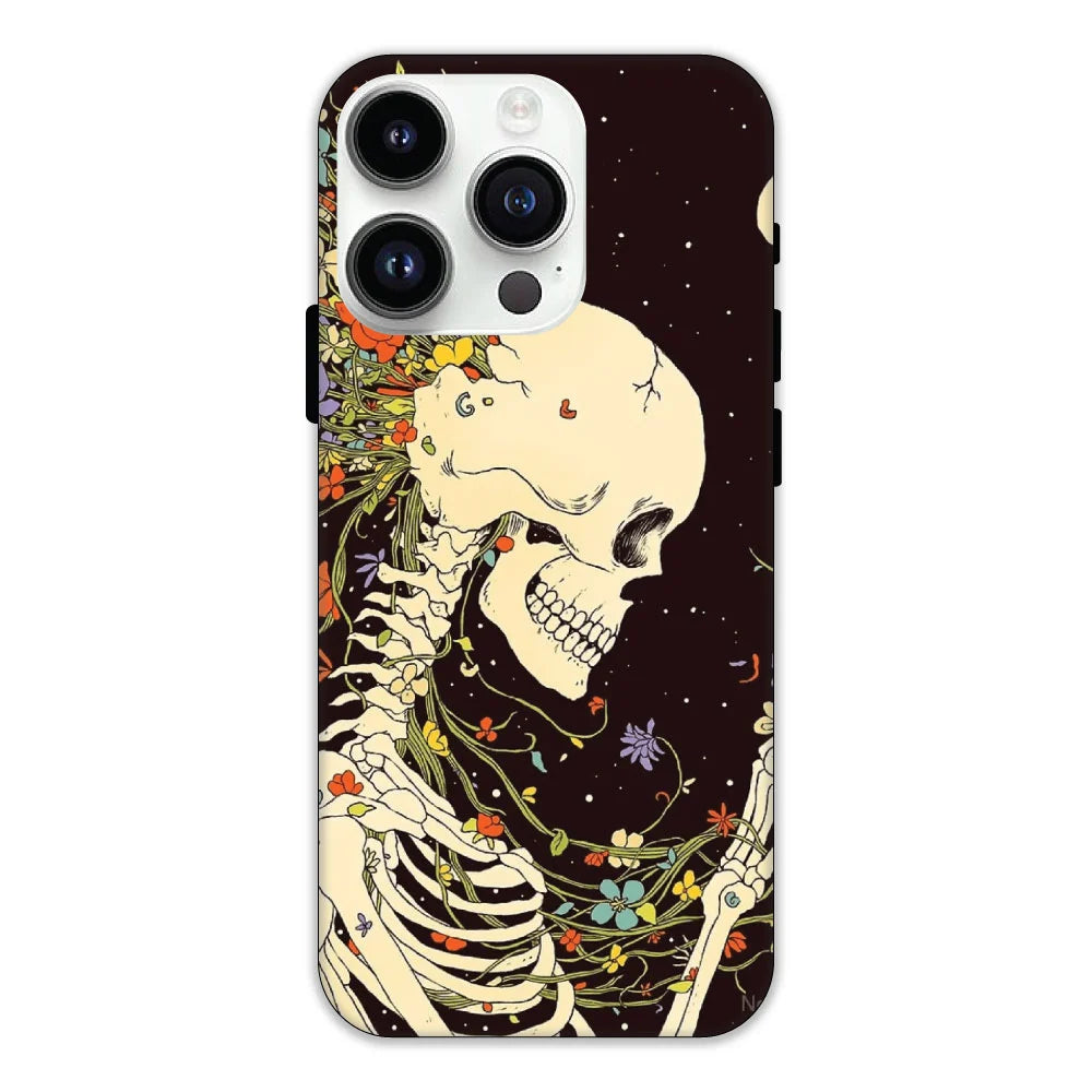 Floral Skeleton Hard Case Apple iPhone 12 Pro Max Models