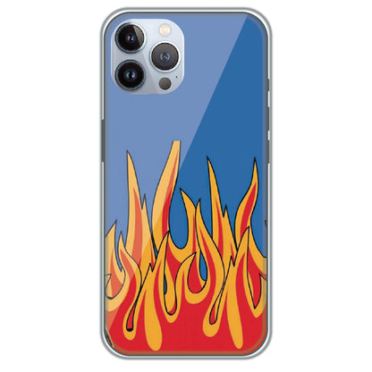 Blue Sky Flames - Printed Silicone Case for Apple iPhone 12 Pro Max