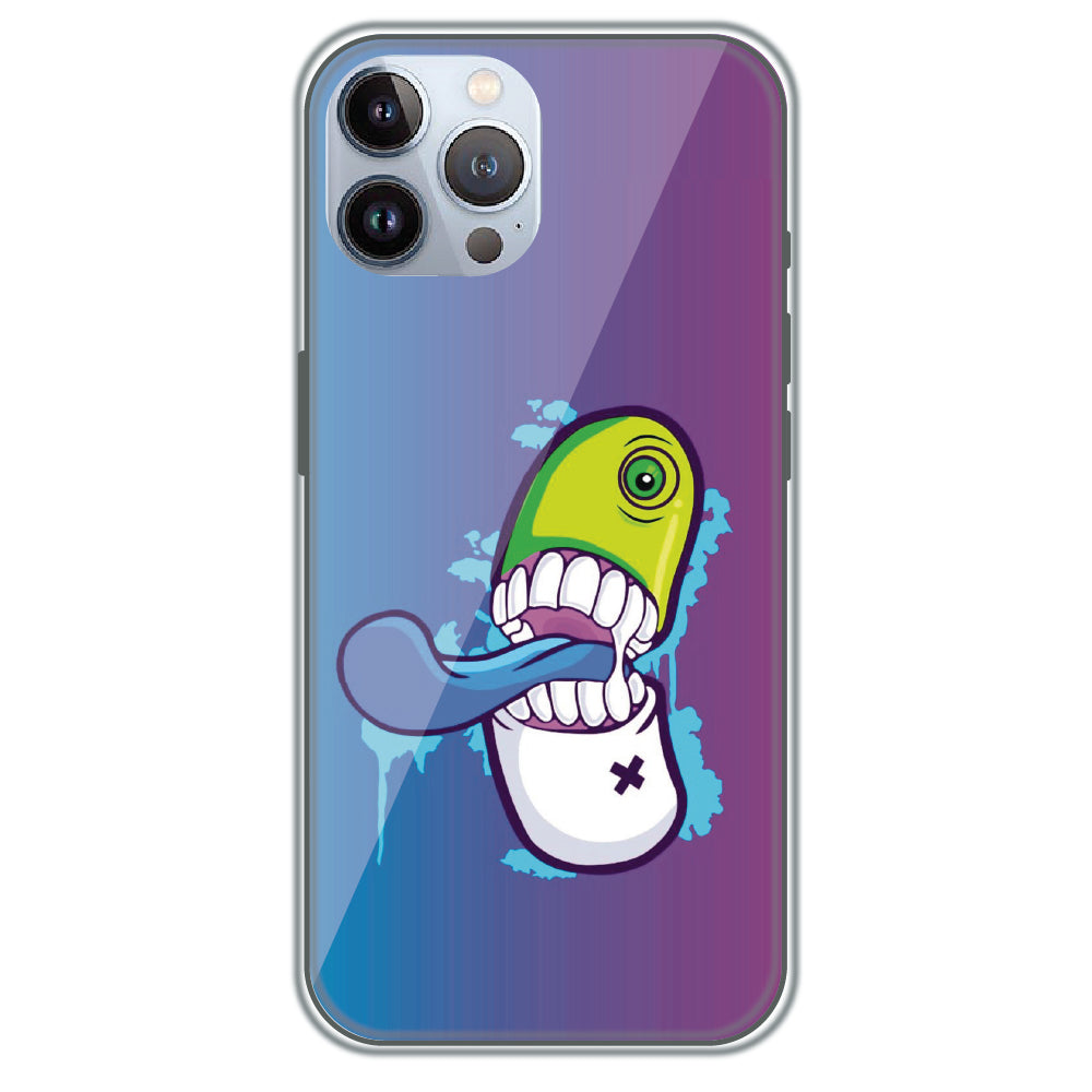 Chomp Pill Monster - Printed Silicone Case for Apple iPhone 12 Pro Max