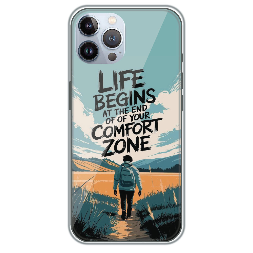 Comfort Zone Quote - Printed Silicone Case for Apple iPhone 12 Pro Max