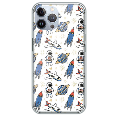 Doodle Space Explorer - Printed Silicone Case for Apple iPhone 12 Pro Max