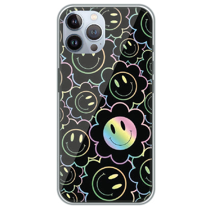 Holographic Smiley Bloom - Printed Silicone Case for Apple iPhone 12 Pro Max