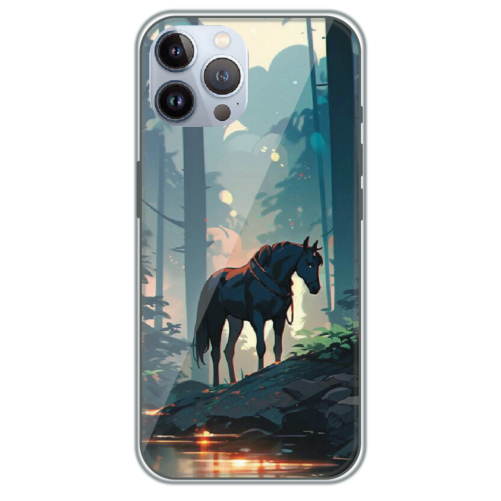 Horse in the Forest - Printed Silicone Case for Apple iPhone 12 Pro Max