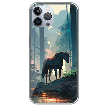 Horse in the Forest - Printed Silicone Case for Apple iPhone 12 Pro Max
