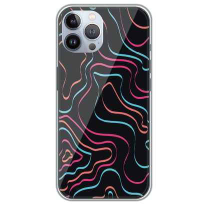 Neon Wave Lines - Printed Silicone Case for Apple iPhone 12 Pro Max