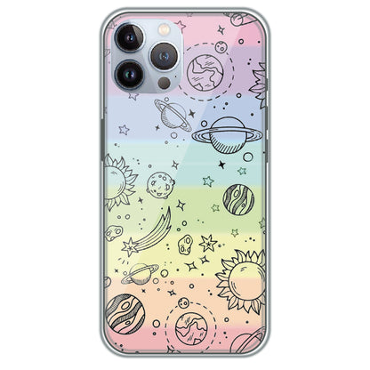 Pastel Galaxy Doodle - Printed Silicone Case for Apple iPhone 12 Pro Max
