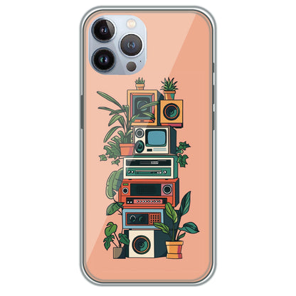 Retro Tech Garden - Printed Silicone Case for Apple iPhone 12 Pro Max