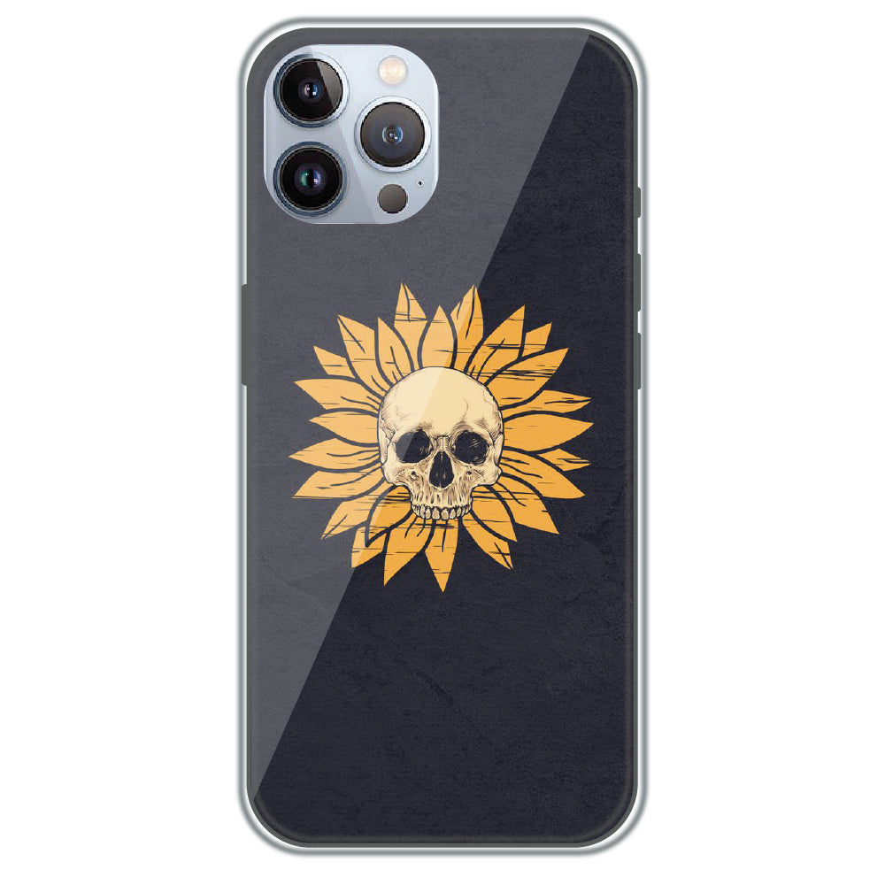 Sunflower Skull - Printed Silicone Case for Apple iPhone 12 Pro Max