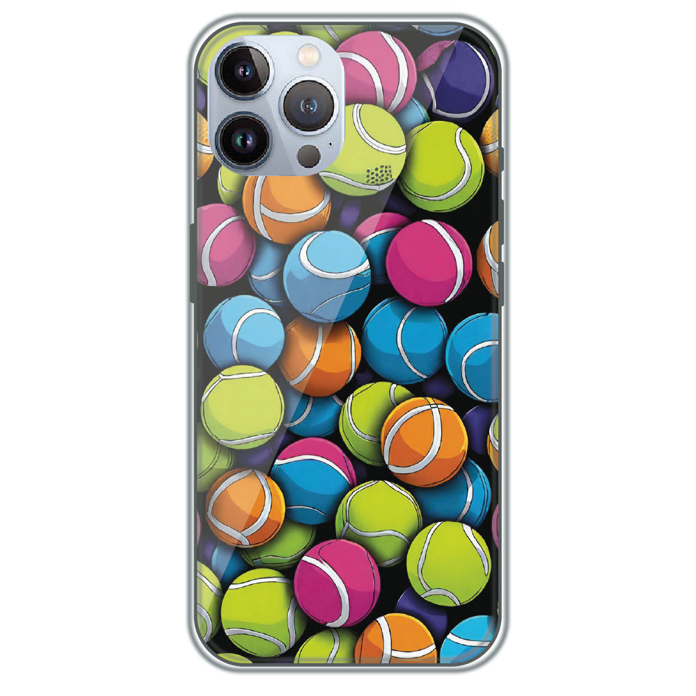 Tennis Ball Pile - Printed Silicone Case for Apple iPhone 12 Pro Max