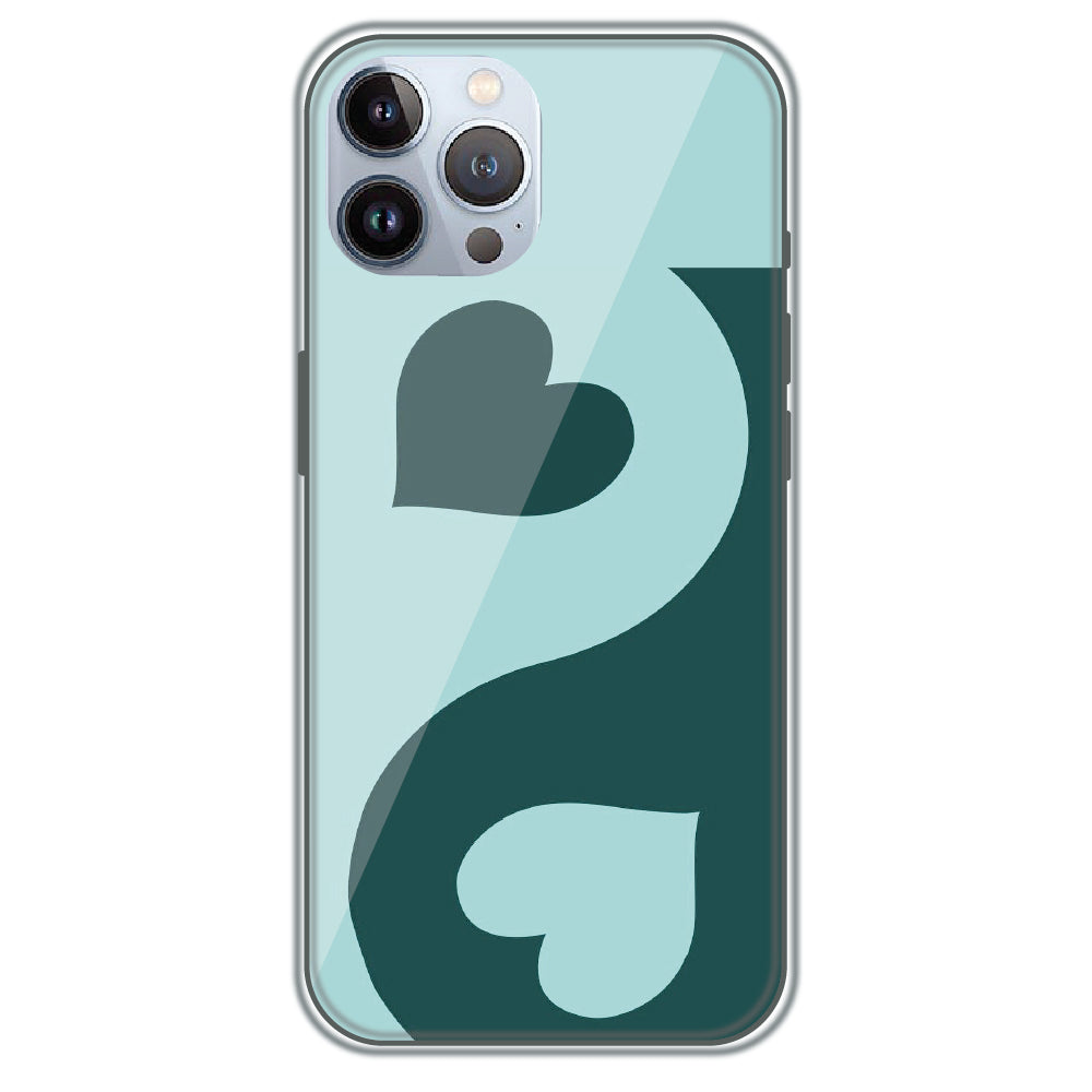 Yin Yang Hearts - Printed Silicone Case for Apple iPhone 12 Pro Max