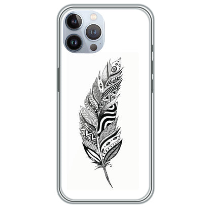 Zentangle Feather - Printed Silicone Case for Apple iPhone 12 Pro Max