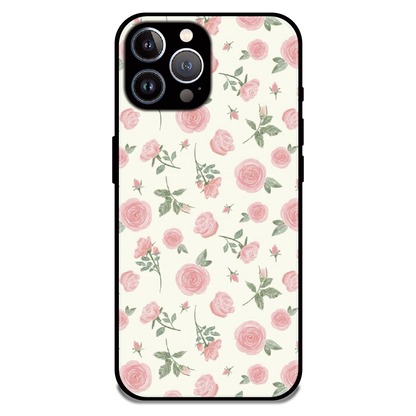 Soft Pink Rose Bloom - Glossy Metal Silicone Case For Apple iPhone 12 Pro Max