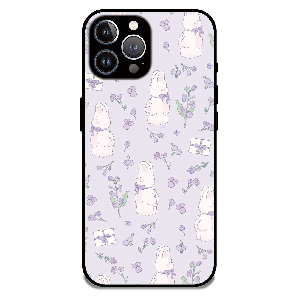 Lavender Bunny Gifts - Glossy Metal Silicone Case For Apple iPhone 12 Pro Max