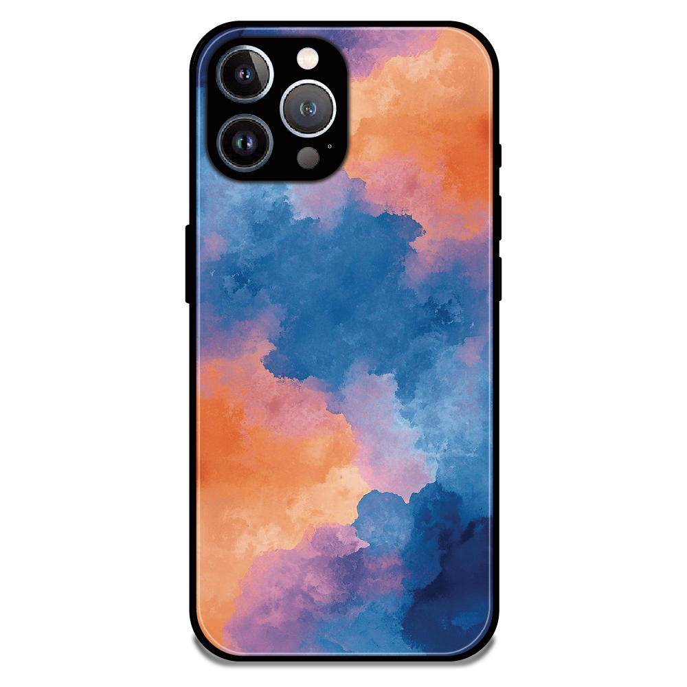 Abstract Pastel Cloud Geometry - Glossy Metal Silicone Case For Apple iPhone 12 Pro Max