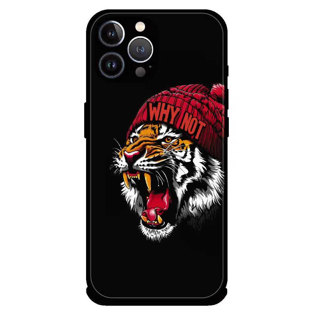 Why Not Tiger Street Art - Glossy Metal Silicone Case For Apple iPhone 12 Pro Max