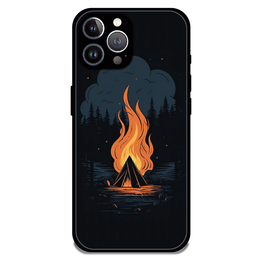 Midnight Campfire Adventure - Glossy Metal Silicone Case For Apple iPhone 12 Pro Max