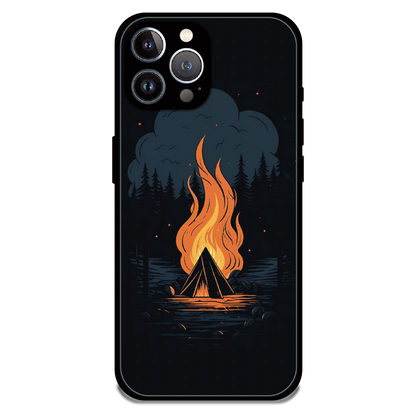 Midnight Campfire Adventure - Glossy Metal Silicone Case For Apple iPhone 12 Pro Max